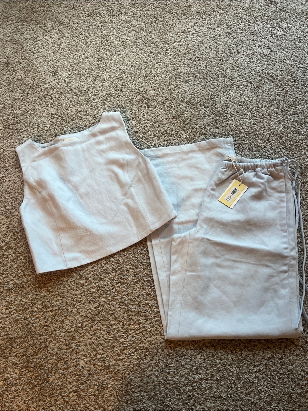Aritzia linen midday blue set XXS - Picture 3 of 5